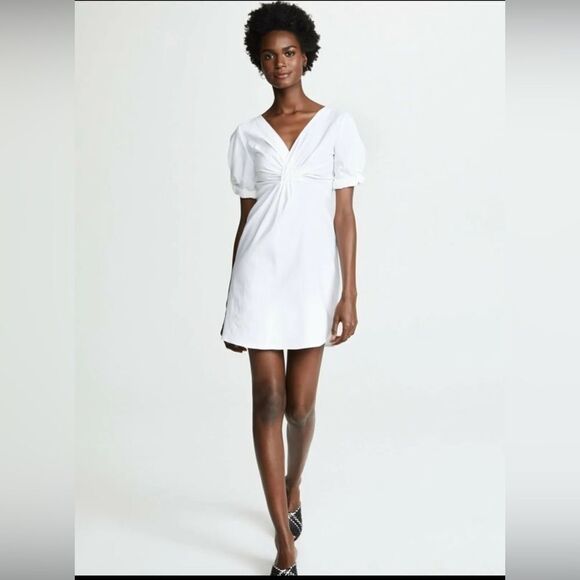 A.L.C Twist Front Mirren Mini Dress Sz 8 White - Picture 1 of 10